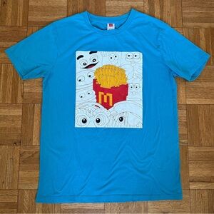 McDonalds Graphic T Shirt Fries Fast Food Streetwear Cartoon Novelty Large